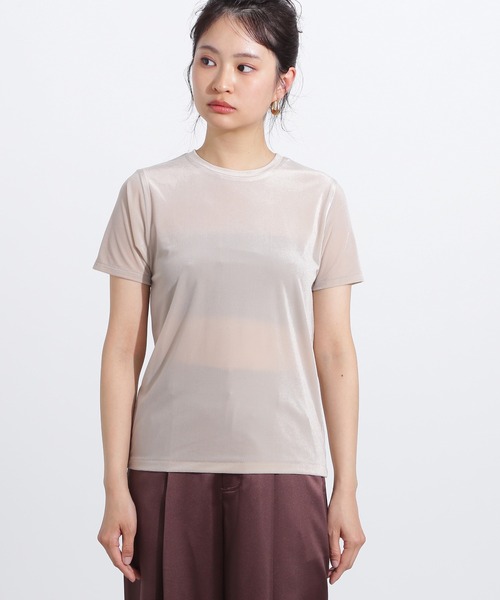N.(N. Natural Beauty Basic)(エヌエヌナチュラルビューティーベーシック)の「ベロアTシャツ(Tシャツ/カットソー・レディース・ブルー系その他/ベージュ/ブラウン・MEDIUM)」の16枚目の写真