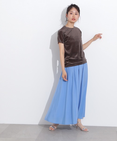 N.(N. Natural Beauty Basic)(エヌエヌナチュラルビューティーベーシック)の「ベロアTシャツ(Tシャツ/カットソー・レディース・ブルー系その他/ベージュ/ブラウン・MEDIUM)」の5枚目の写真