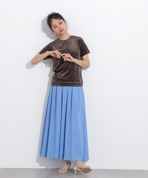 N.(N. Natural Beauty Basic)(エヌエヌナチュラルビューティーベーシック)の「ベロアTシャツ(Tシャツ/カットソー・レディース・ブルー系その他/ベージュ/ブラウン・MEDIUM)」の6枚目の写真