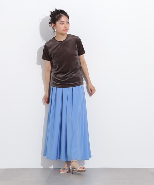 N.(N. Natural Beauty Basic)(エヌエヌナチュラルビューティーベーシック)の「ベロアTシャツ(Tシャツ/カットソー・レディース・ブルー系その他/ベージュ/ブラウン・MEDIUM)」の8枚目の写真