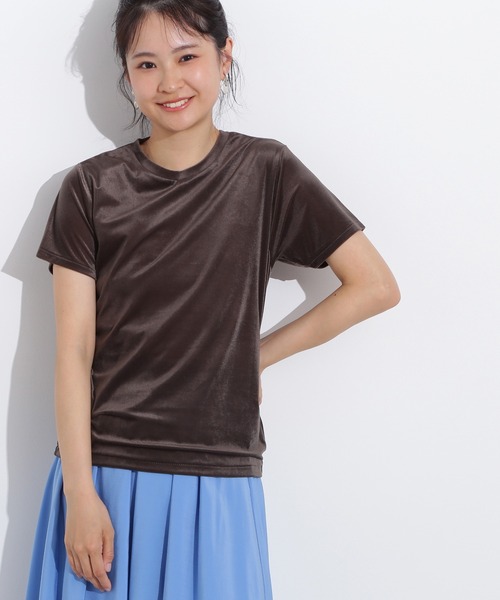 N.(N. Natural Beauty Basic)(エヌエヌナチュラルビューティーベーシック)の「ベロアTシャツ(Tシャツ/カットソー・レディース・ブルー系その他/ベージュ/ブラウン・MEDIUM)」の9枚目の写真