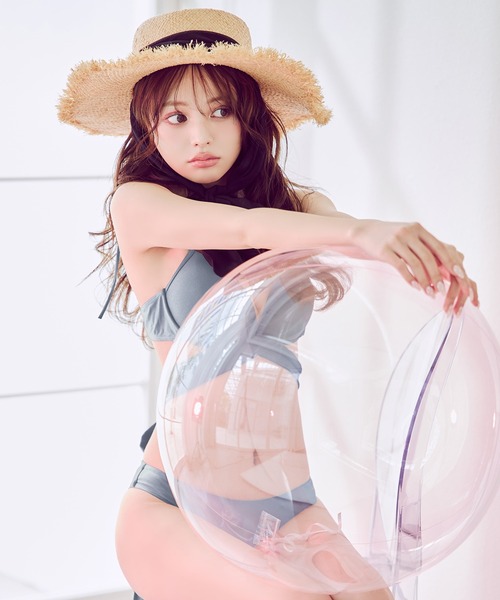 sugar 千鳥格子柄 バッククロスリボン クロスビキニ 2点セット ビキニ】【水着】千鳥格子柄 バッククロスリボン クロスビキニ 2