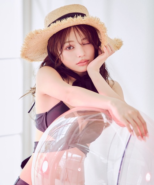 タグ付き♪新品未使用　水着　ピンク　9号 フリルx千鳥ビキニ 2点セット（水着）｜sugar nine（シュガー
