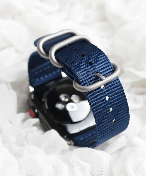 Fun & Daily（ファンアンドデイリー）の「Apple Watch Military Nylon Band（デジタル腕時計・メンズ・ブラック/ネイビー/ベージュ/アーミー/ブラック系その他/オレンジ/グレー・A/B）」の9枚目の写真