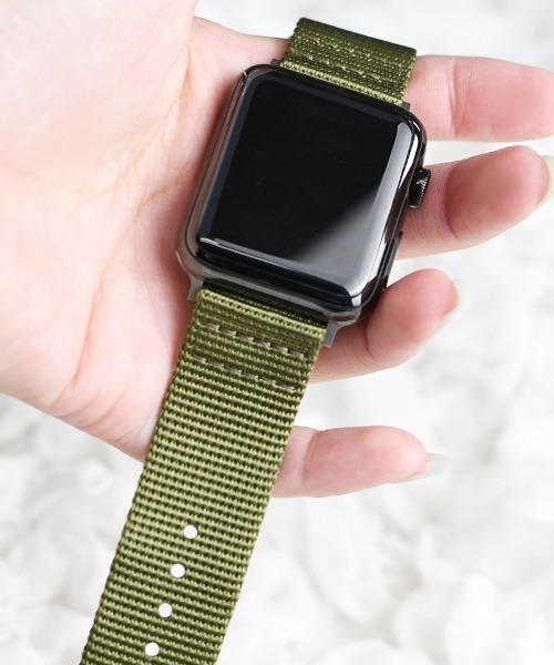 Fun & Daily（ファンアンドデイリー）の「Apple Watch Military Nylon Band（デジタル腕時計・メンズ・ブラック/ネイビー/ベージュ/アーミー/ブラック系その他/オレンジ/グレー・A/B）」の18枚目の写真