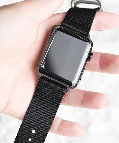 Fun & Daily（ファンアンドデイリー）の「Apple Watch Military Nylon Band（デジタル腕時計・メンズ・ブラック/ネイビー/ベージュ/アーミー/ブラック系その他/オレンジ/グレー・A/B）」の19枚目の写真