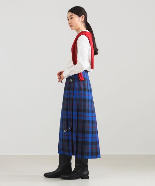 別注】O'NEIL OF DUBLIN / ウール ナローベルト ロング キルトスカート