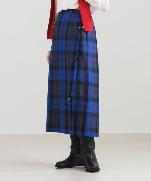 別注】O'NEIL OF DUBLIN / ウール ナローベルト ロング キルトスカート