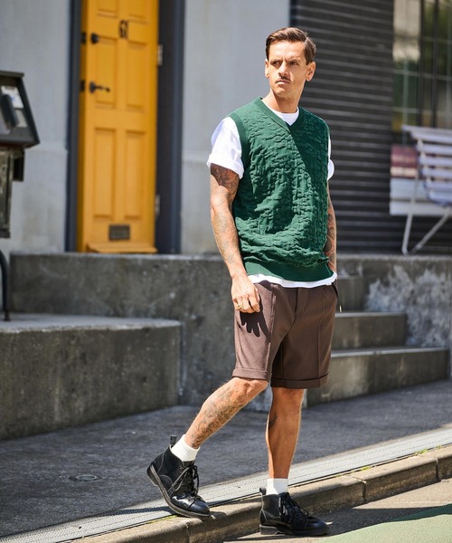 THEOREM（セオレム）の「mcg3647-Layer of Leopard VN Vest レオパードニットベスト（ベスト・メンズ・グレー/グリーン/ブラック・M/L/XL）」の13枚目の写真