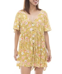 【BILLABONG/ビラボン】24SS SPRING DAZE/レトロフラワー花柄とろみワンピース