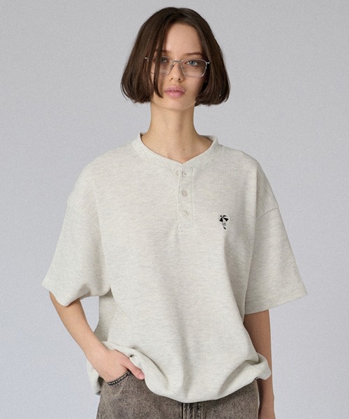 HENRY NECK THERMAL T-SHIRT /ヘンリーネックサーマルTシャツ（Tシャツ