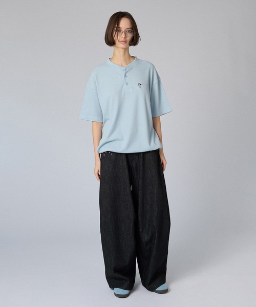 新品 A.P.C. henry neck TEE グレー ヘンリーネックTシャツ