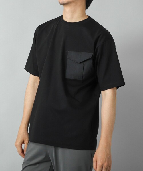 NOLLEY’S（ノーリーズ）の「【ACTIVE SECT】《限定展開》カーゴポケットTシャツ 25SS（Tシャツ/カットソー・メンズ・ホワイト/グレイッシュベージュ/ブラック/グレイッシュブルー・L/M/S）」の3枚目の写真