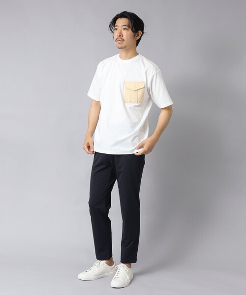 NOLLEY’S（ノーリーズ）の「【ACTIVE SECT】《限定展開》カーゴポケットTシャツ 25SS（Tシャツ/カットソー・メンズ・ホワイト/グレイッシュベージュ/ブラック/グレイッシュブルー・L/M/S）」の11枚目の写真
