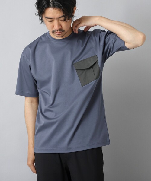 NOLLEY’S（ノーリーズ）の「【ACTIVE SECT】《限定展開》カーゴポケットTシャツ 25SS（Tシャツ/カットソー・メンズ・ホワイト/グレイッシュベージュ/ブラック/グレイッシュブルー・L/M/S）」の15枚目の写真