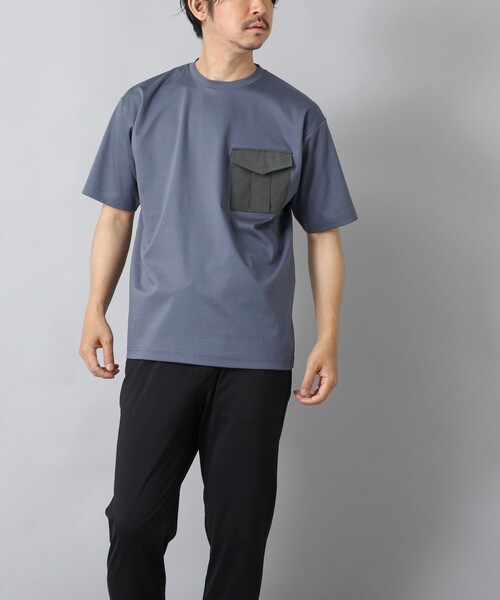 NOLLEY’S（ノーリーズ）の「【ACTIVE SECT】《限定展開》カーゴポケットTシャツ 25SS（Tシャツ/カットソー・メンズ・ホワイト/グレイッシュベージュ/ブラック/グレイッシュブルー・L/M/S）」の17枚目の写真