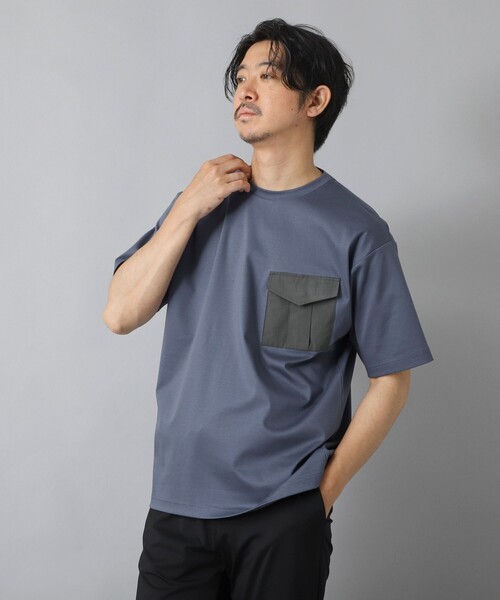 NOLLEY’S（ノーリーズ）の「【ACTIVE SECT】《限定展開》カーゴポケットTシャツ 25SS（Tシャツ/カットソー・メンズ・ホワイト/グレイッシュベージュ/ブラック/グレイッシュブルー・L/M/S）」の18枚目の写真