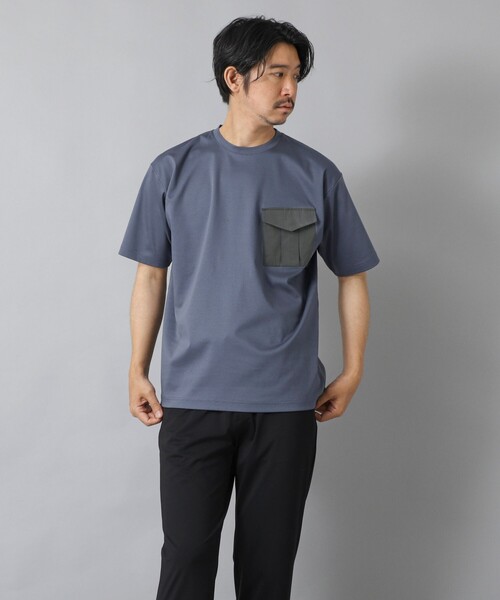 NOLLEY’S（ノーリーズ）の「【ACTIVE SECT】《限定展開》カーゴポケットTシャツ 25SS（Tシャツ/カットソー・メンズ・ホワイト/グレイッシュベージュ/ブラック/グレイッシュブルー・L/M/S）」の21枚目の写真