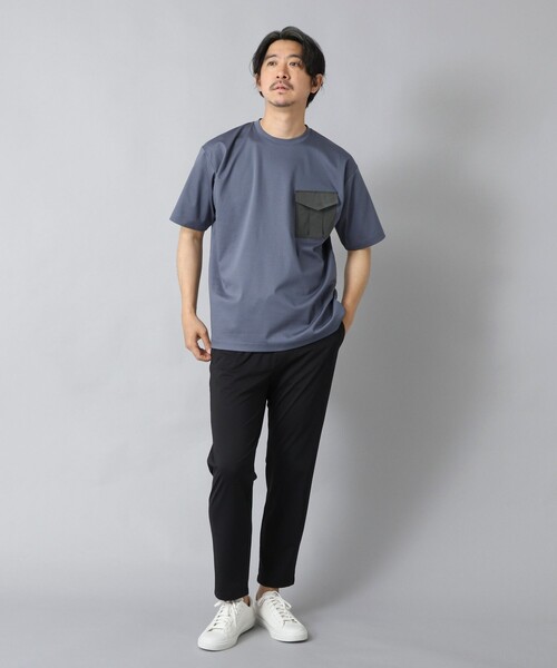 NOLLEY’S（ノーリーズ）の「【ACTIVE SECT】《限定展開》カーゴポケットTシャツ 25SS（Tシャツ/カットソー・メンズ・ホワイト/グレイッシュベージュ/ブラック/グレイッシュブルー・L/M/S）」の22枚目の写真