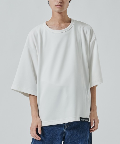 SHAREEF（シャリーフ）の「【SHAREEF】OVERSIZED TEE（Tシャツ/カットソー・メンズ・ホワイト/ブラック・2/1）」の2枚目の写真