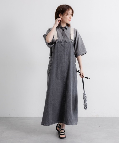 スタジオクリップ　デニムジャンパースカート　新品 セール】デニムジャンパースカート[プチサイズあり]《CLIP denim