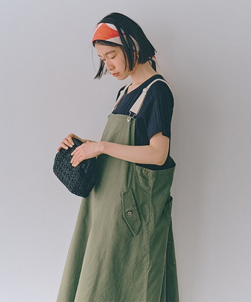 studio CLIP（スタディオクリップ）の「デニムジャンパースカート[プチサイズあり]《CLIP denim》（ワンピース・レディース・インディゴブルー/ブラック/カーキ・PF/FREE）」の13枚目の写真