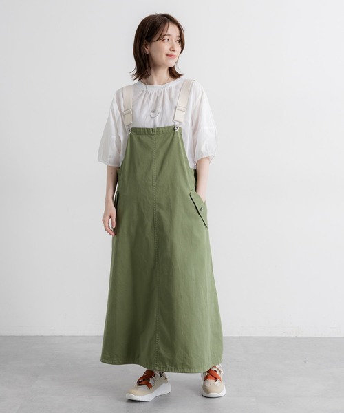 studio CLIP（スタディオクリップ）の「デニムジャンパースカート[プチサイズあり]《CLIP denim》（ワンピース・レディース・インディゴブルー/ブラック/カーキ・PF/FREE）」の16枚目の写真