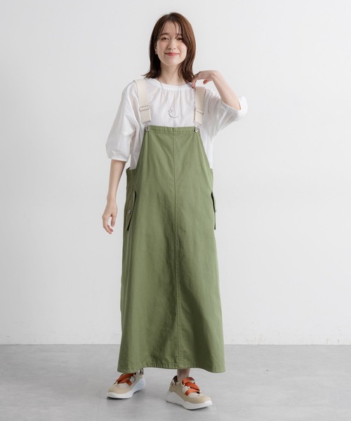 studio CLIP（スタディオクリップ）の「デニムジャンパースカート[プチサイズあり]《CLIP denim》（ワンピース・レディース・インディゴブルー/ブラック/カーキ・PF/FREE）」の17枚目の写真