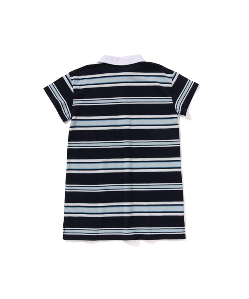 A BATHING APE（アベイシングエイプ）の「STRIPE POLO DRESS（ワンピース・キッズ・ホワイト/ネイビー/グリーン・130/110/120/140/90）」の6枚目の写真