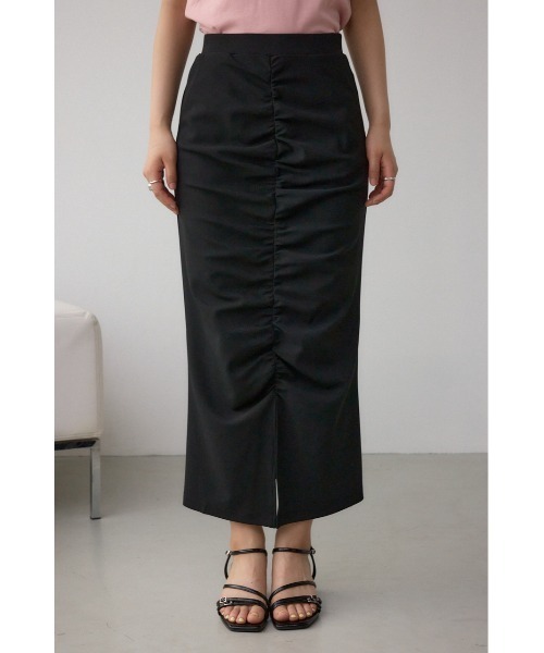 AZUL by moussy(アズールバイマウジー)の「ギャザーナロースカート(スカート・レディース・グレー/アイボリー/ブラック・SMALL/MEDIUM)」の22枚目の写真