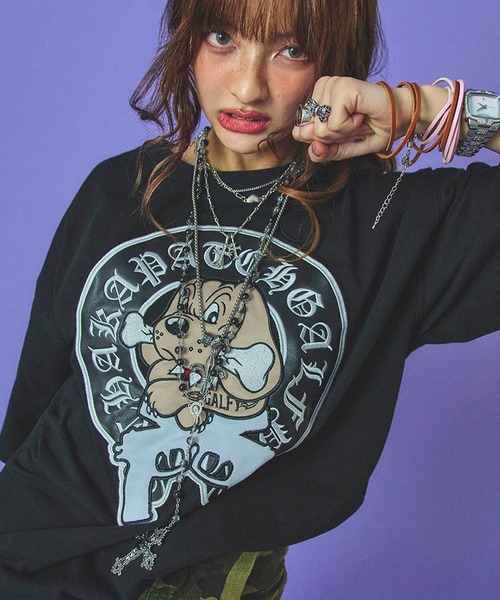 GALFY/ガルフィー】チャカパッチTシャツ2（Tシャツ/カットソー