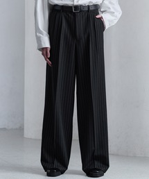 CLEL（クレイル）の「【CLEL】Prime TR Semi-wide Tuck Slacks   プライムTR セミワイドタックスラックス（スラックス）」