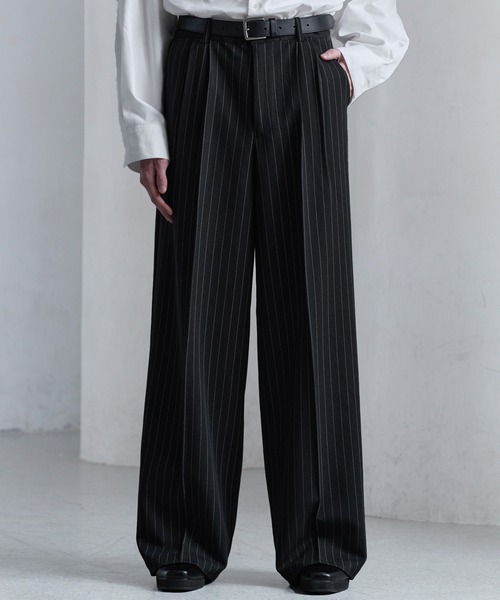 CLEL】Prime TR Semi-wide Tuck Slacks / プライムTR セミワイドタック