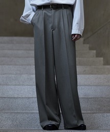 CLEL(NC)́yCLELzPrime TR Semi-wide Tuck Slacks / vCTR Z~Ch^bNXbNX(XbNX)