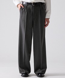 CLEL（クレイル）の「【CLEL】Prime TR Semi-wide Tuck Slacks   プライムTR セミワイドタックスラックス（スラックス）」
