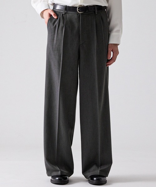 CLEL】Prime TR Semi-wide Tuck Slacks / プライムTR セミワイドタック