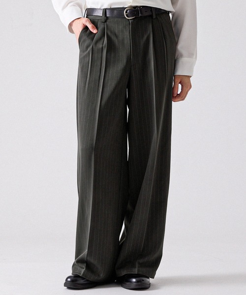 CLEL(クレイル)の「【CLEL】Prime TR Semi-wide Tuck Slacks / プライムTR セミワイドタックスラックス(スラックス・メンズ・チャコールグレー/グレー系1/ブラック/ベージュ系1/グレー系2/ブルー系/ブラック系1/ブラウン系1/グレー系3/グレー系4・XS/L/M/S)」の7枚目の写真