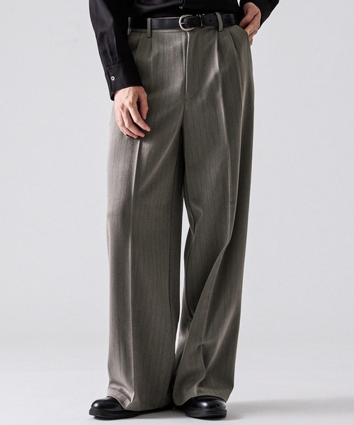 CLEL】Prime TR Semi-wide Tuck Slacks / プライムTR セミワイドタック