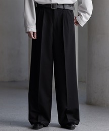 CLEL(NC)́yCLELzPrime TR Semi-wide Tuck Slacks / vCTR Z~Ch^bNXbNX(XbNX)