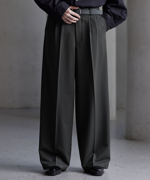 CLEL】Prime TR Semi-wide Tuck Slacks / プライムTR セミワイド