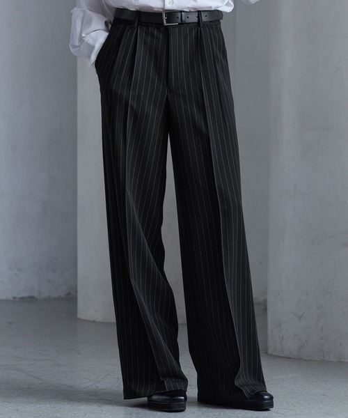 CLEL】Prime TR Semi-wide Tuck Slacks / プライムTR セミワイドタック