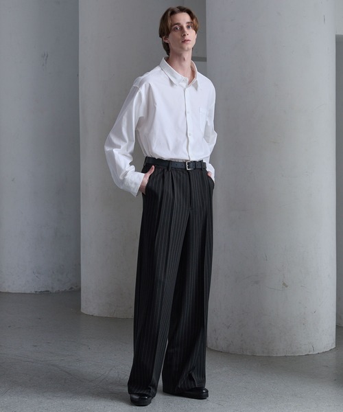 CLEL】Prime TR Semi-wide Tuck Slacks / プライムTR セミワイドタック