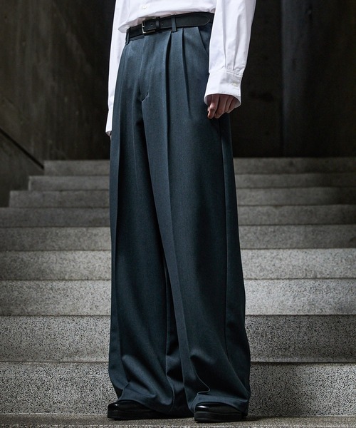 CLEL】Prime TR Semi-wide Tuck Slacks / プライムTR セミワイドタック