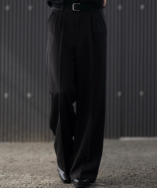 CLEL(クレイル)の「【CLEL】Prime TR Semi-wide Tuck Slacks / プライムTR セミワイドタックスラックス(スラックス・メンズ・チャコールグレー/グレー系1/ブラック/ベージュ系1/グレー系2/ブルー系/ブラック系1・XS/L/M/S)」の19枚目の写真