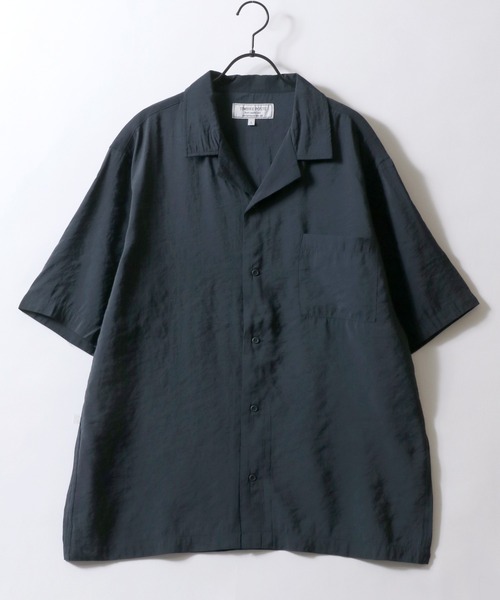 テンダー/ディドコットシャツ/反応性染色/ビッグシルエット/定価53,900円 セール】Thickness Open Collar Shirt/接触冷感 ビッグ