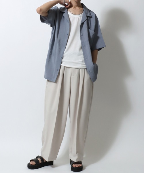 セール】Thickness Open Collar Shirt/接触冷感 ビッグ