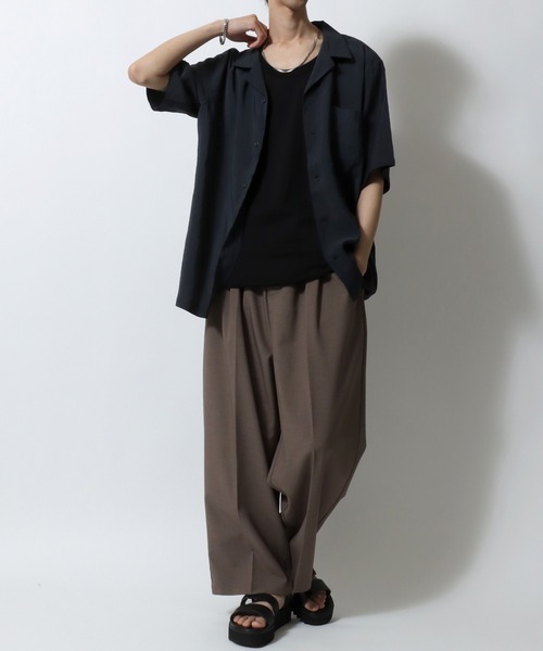 セール】Thickness Open Collar Shirt/接触冷感 ビッグ