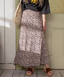 anap mimpi（アナップミンピ）の「レオパード柄 セミフレア ロング スカート（スカート）」