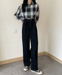 サイズ調節できるウエストホックデニム
