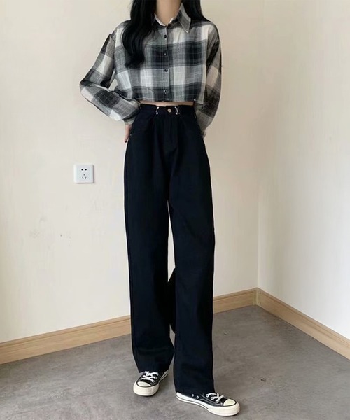 by LEGNA(バイレグナ)の「サイズ調節できるウエストホックデニム(デニムパンツ・レディース・ブラック/ホワイト/インディゴブルー/ライトインディゴブルー/スミクロ・SMALL/MEDIUM/LARGE/X-LARGE)」の2枚目の写真